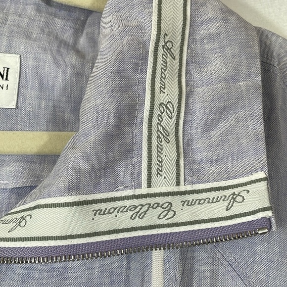 Armani Collection Jacket Light Blue Size 6 Full Zip Swing bubble Sleeve EUC - Picture 4 of 12
